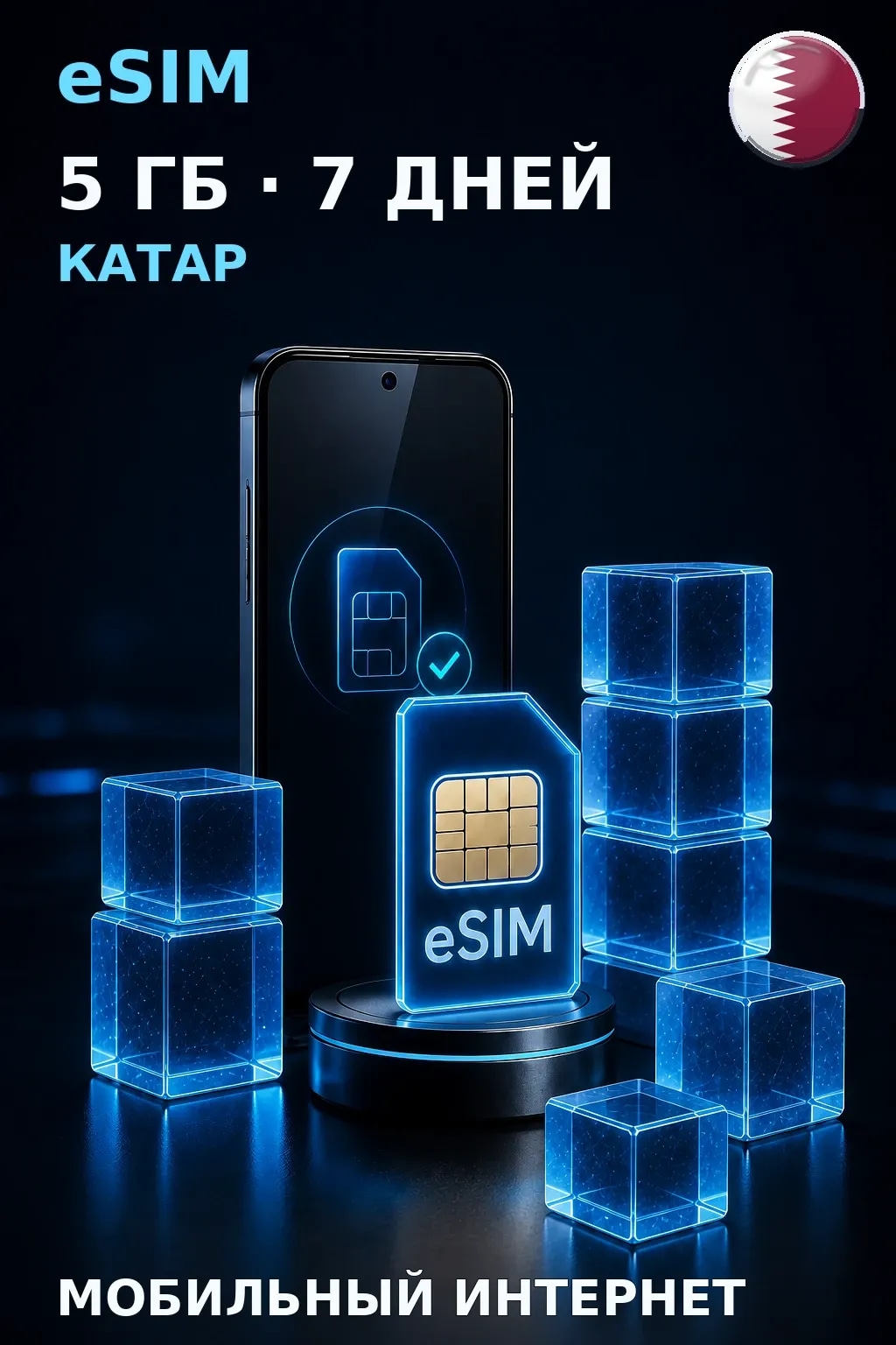 eSIM Катар — 5 ГБ, 7 дней — интернет