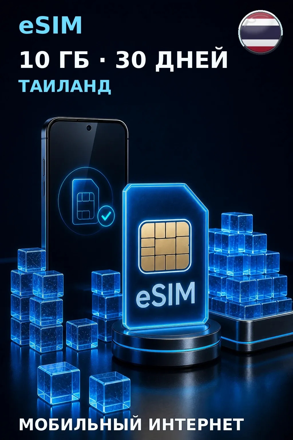 eSIM Таиланд — 10 ГБ, 30 дней — интернет